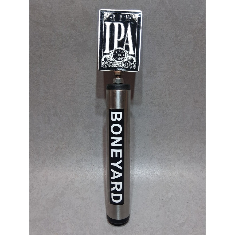 Boneyard Brewing Beer Tap Handle RPM IPA Bend Oregon Metal Skull Crossbones